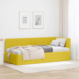 Hoekbedframe Met Hoofdeinde 90 Cm X 190 Cm Fluweel