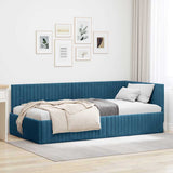 Hoekbedframe Met Hoofdeinde 90 Cm X 190 Cm Fluweel
