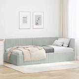 Hoekbedframe Met Hoofdeinde 90 Cm X 190 Cm Fluweel