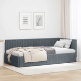 Hoekbedframe Met Hoofdeinde 90 Cm X 190 Cm Fluweel
