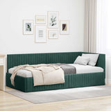 Hoekbedframe Met Hoofdeinde 90 Cm X 190 Cm Fluweel