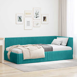 Hoekbedframe Met Hoofdeinde 90 Cm X 190 Cm Fluweel