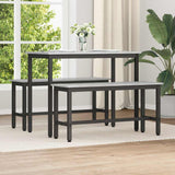 Eetbank Oudhout 100 X 32,5 X 48,5 Cm Engineered Hout En Staal