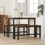 Eetbank Oudhout 100 X 32,5 X 48,5 Cm Engineered Hout En Staal