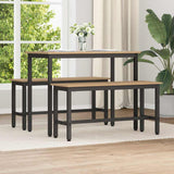 Eetbank Oudhout 100 X 32,5 X 48,5 Cm Engineered Hout En Staal