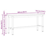 Eetbank 100 X 32,5 X 49 Cm Massief Grenenhout