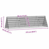 Kippenhok Zilver 215 X 55 X 55 Cm Gegalvaniseerd Staal