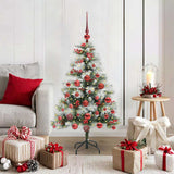 Kunstkerstboom Groen En Wit Pvc En Metaal En Plastic