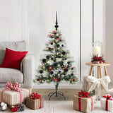 Kunstkerstboom Groen En Wit Pvc En Metaal En Plastic