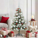 Kunstkerstboom Groen En Wit Pvc En Metaal En Plastic