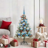 Kunstkerstboom Groen En Wit Pvc En Metaal En Plastic