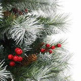 Kunstkerstboom Groen En Wit Pvc En Metaal En Plastic