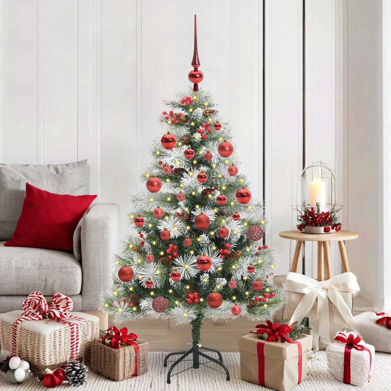 Kunstkerstboom Groen En Wit Pvc En Metaal En Plastic