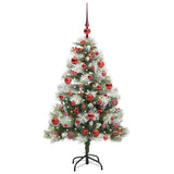 Kunstkerstboom Groen En Wit Pvc En Metaal En Plastic