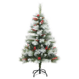 Kunstkerstboom Groen En Wit Pvc En Metaal En Plastic