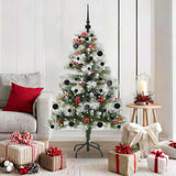 Kunstkerstboom Groen En Wit Pvc En Metaal En Plastic