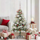 Kunstkerstboom Groen En Wit Pvc En Metaal En Plastic