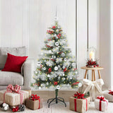 Kunstkerstboom Groen En Wit Pvc En Metaal En Plastic