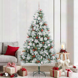 Kunstkerstboom Groen En Wit Pvc En Metaal En Plastic