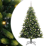 Kunstkerstboom Met Scharnier 150 Leds Groen Pvc En Pe