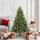 Kunstkerstboom Met Scharnier 150 Leds Groen Pvc En Pe