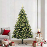 Kunstkerstboom Met Scharnier 150 Leds Groen Pvc En Pe