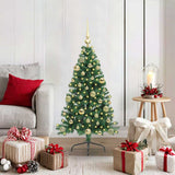 Kunstmatig Voorverlicht Kerstboom Met 300 Led Pvc Groen