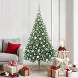 Kunstmatig Voorverlicht Kerstboom Met 300 Led Pvc Groen