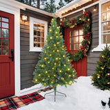 Kunstmatig Voorverlicht Kerstboom Met 300 Led Pvc Groen