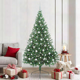 Kunstmatig Voorverlicht Kerstboom Met 300 Led Pvc Groen