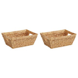 Opslagmanden 2 Pcs Naturel 38 X 28 X 15 Cm Waterhyacint
