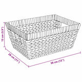 Opslagmanden 2 Pcs Naturel 38 X 28 X 15 Cm Waterhyacint