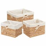 Opslagmanden 3 Pcs Naturel Waterhyacint