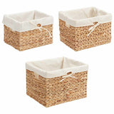 Opslagmanden 3 Pcs Naturel Waterhyacint