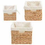 Opslagmanden 3 Pcs Naturel Waterhyacint