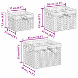 Opslagmanden 3 Pcs Naturel Waterhyacint