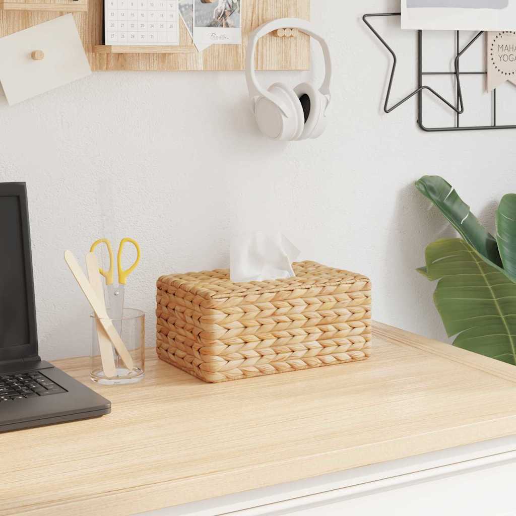 Tissueboxhoezen 2 Pcs Waterhyacint 27.5 X 16.5 X 14 Cm Naturel