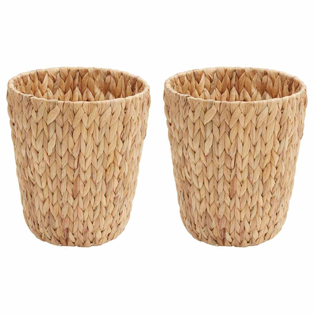 Afvalpapier Bakken 2 Pcs Naturel 26 X 26 X 29 Cm Waterhyacint