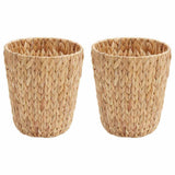 Afvalpapier Bakken 2 Pcs Naturel 26 X 26 X 29 Cm Waterhyacint