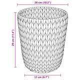 Afvalpapier Bakken 2 Pcs Naturel 26 X 26 X 29 Cm Waterhyacint