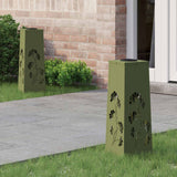 Solar Led Pad Licht 2 Pcs Roestig