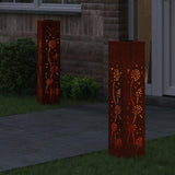 Solar Led Pad Licht 2 Pcs Roestig