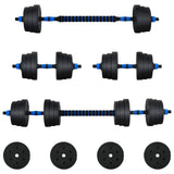 2-In-1 Halter Set 30Kg Zwart En Blauw Cement En Ijzeren Zand