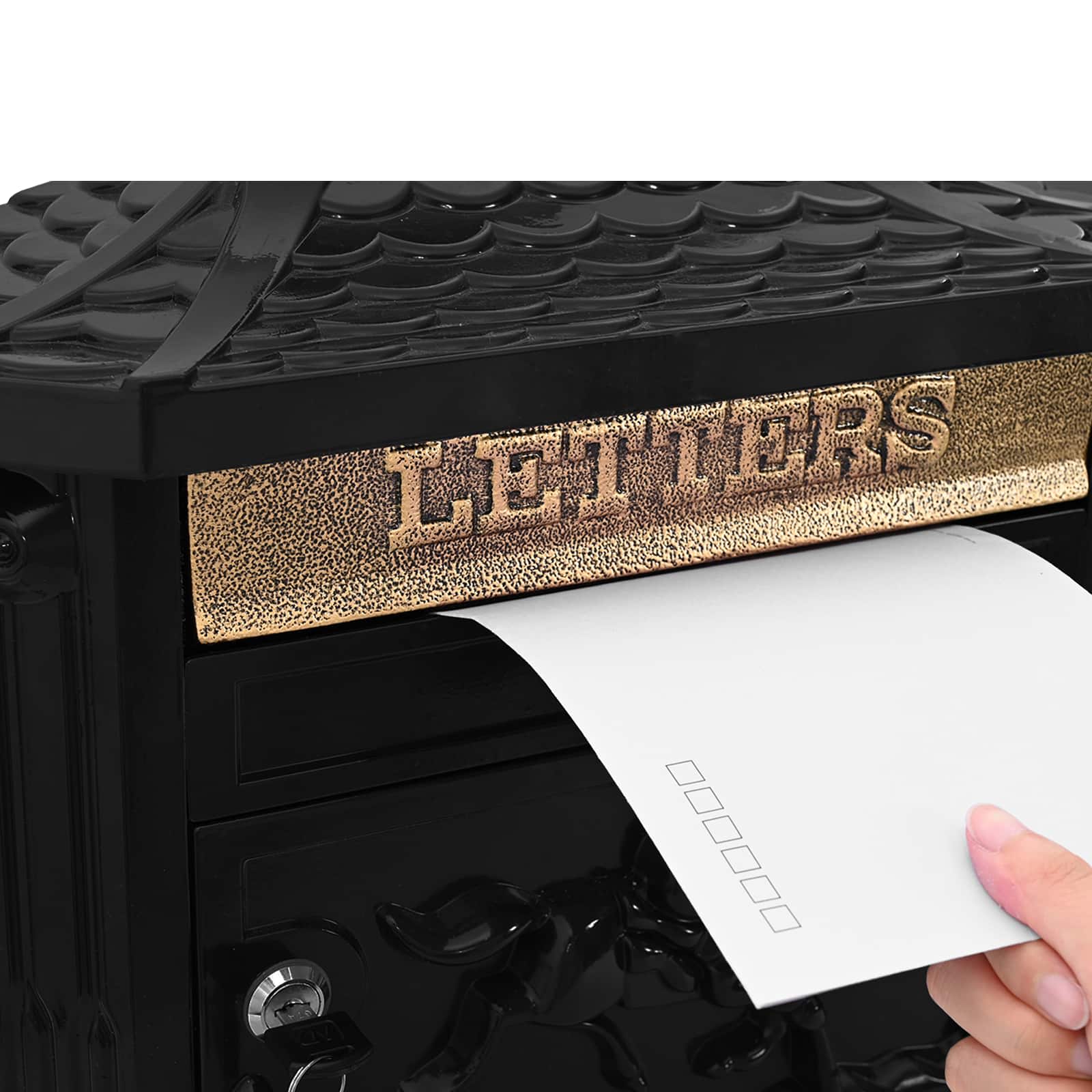 Wandgemonteerde Brievenbus Met Opslag 40,5 X 16 X 45 Cm