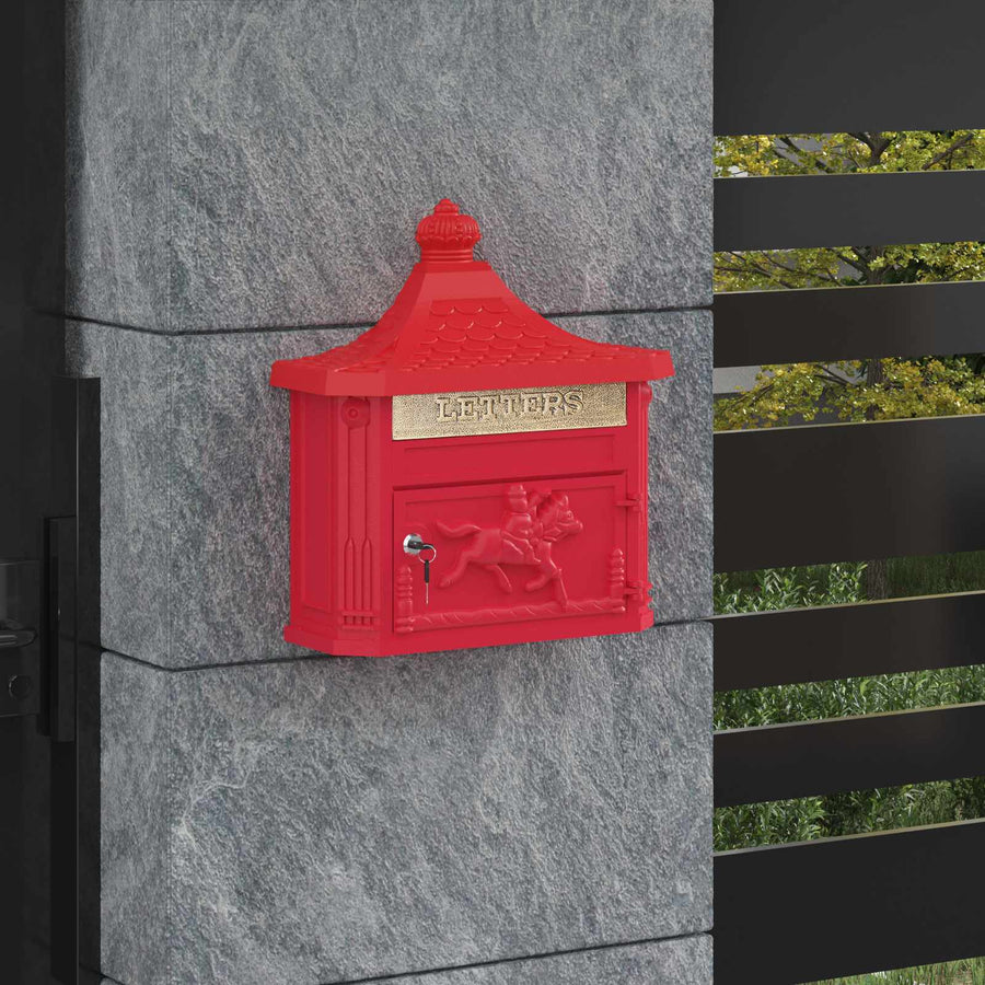 Wandgemonteerde Brievenbus Met Opslag 40,5 X 16 X 45 Cm