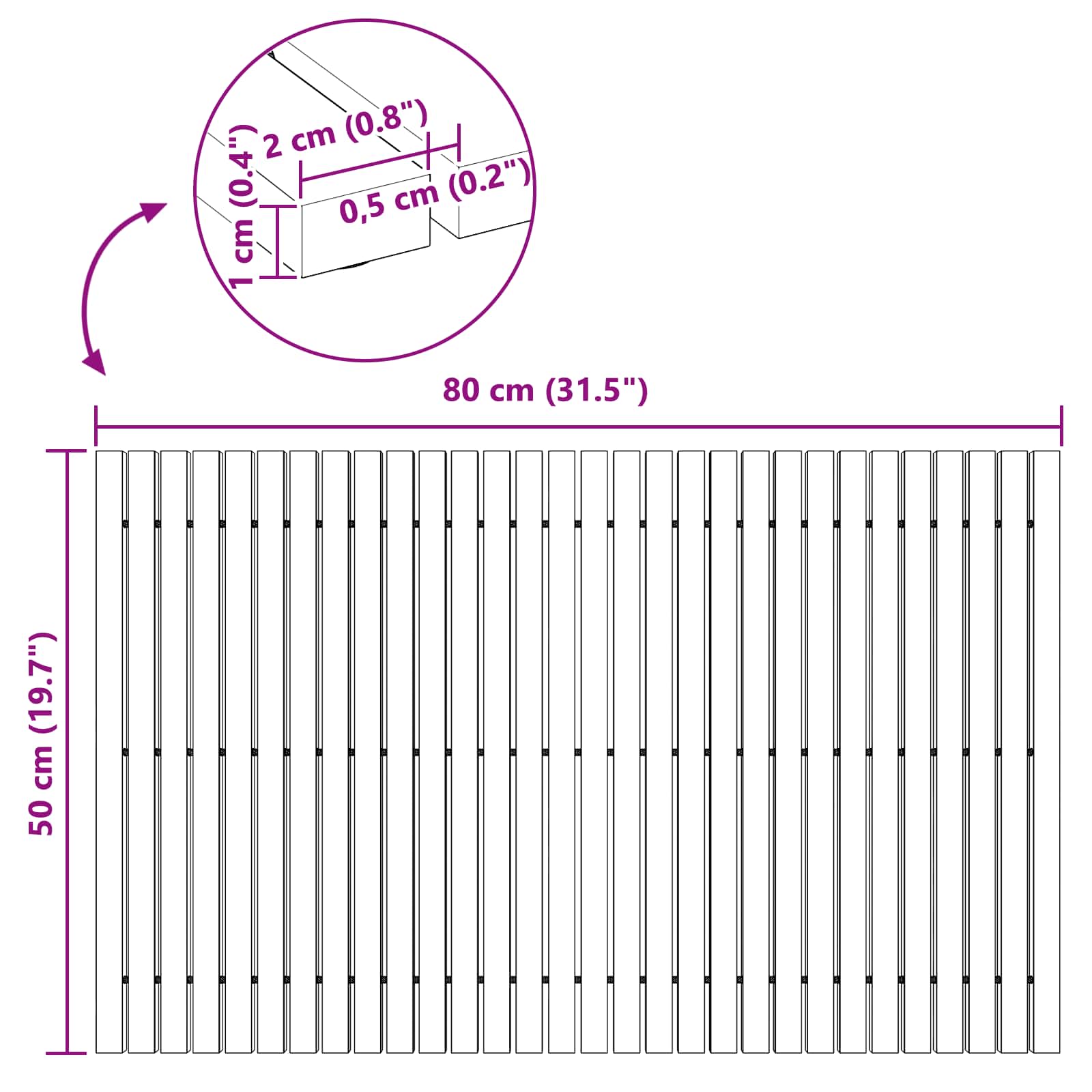 Badmat Bruin Massief Acaciahout