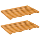 Badmat Effen Bruin 100 X 53 Cm Hout