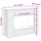 Wandtafel Gestreept Geconstrueerd Hout