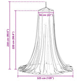 Klamboe Voor Bed 156 Mesh ⌀56 X 220 Cm Polyester