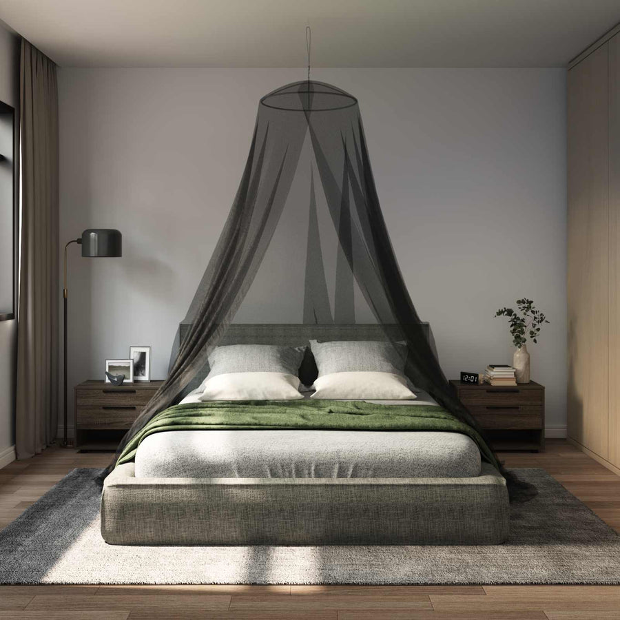 Klamboe Voor Bed 3 Pcs 156 Mesh ⌀56 X 220 Cm Polyester